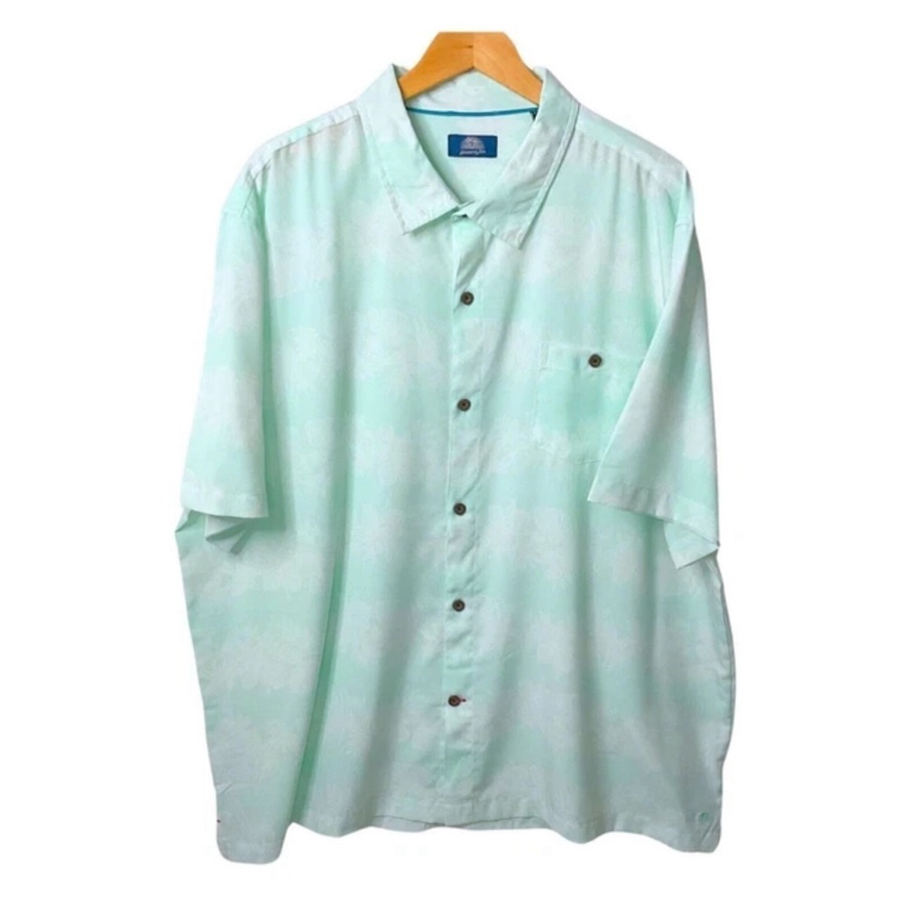 Havana Jim Men's Button Down Shirt Mint Green